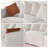 Curved Modular Sectional Sofa, Linen‑Blend Upholstery, Slipcover & Throw Pillows Included