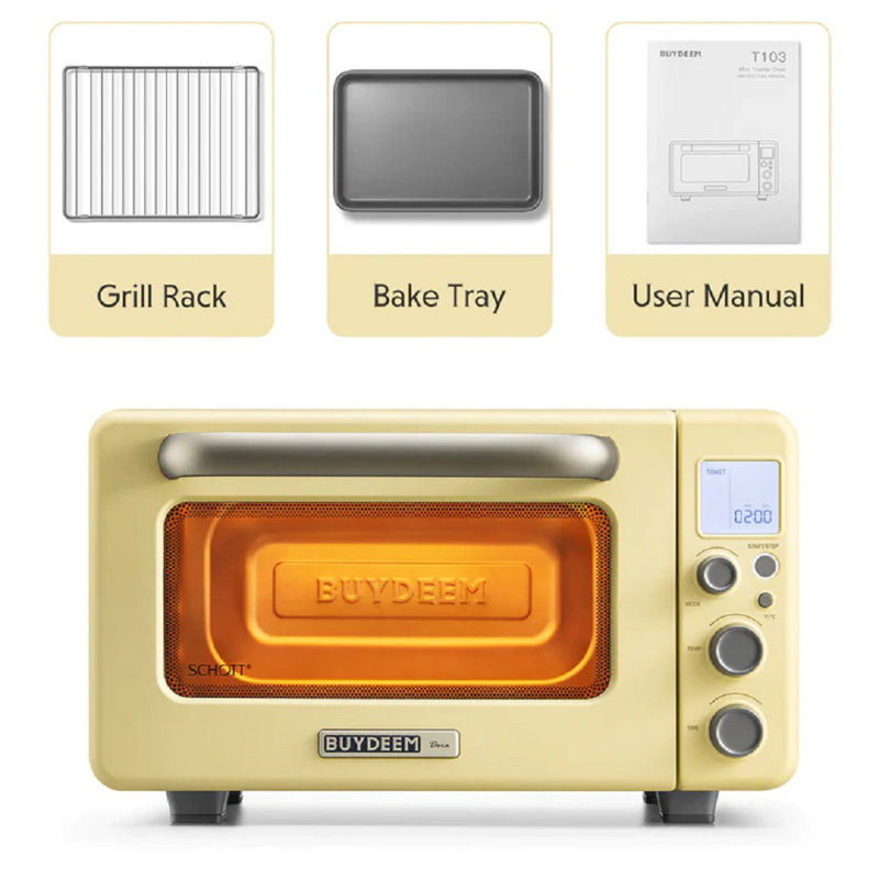 Buydeem Toaster Oven, Mellow Yellow