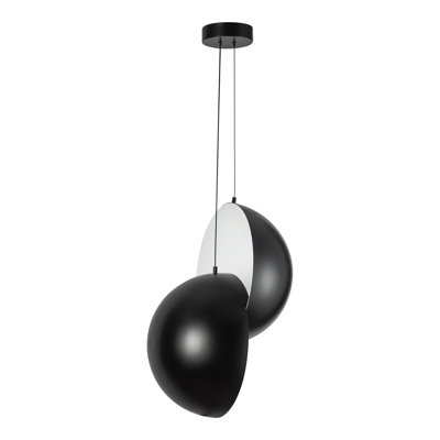 Void 24-in Black dimmable LED Pendant