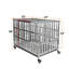 Cage pour chien empilable en acier inoxydable avec cage pour chien robuste et indestructible avec roulettes verrouillables, porte double et plateau amovible-88580705