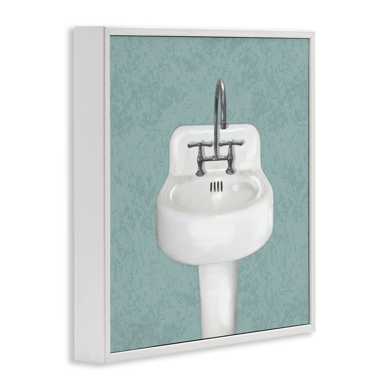 Lavabo simple pour salle de bain, estampe numérique, design par Matthew Piotrowicz, H 12 po x l 12 po