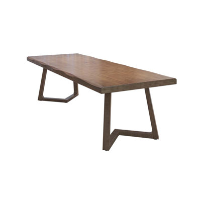 86.61"Modern and minimalist brown solid wood conference table