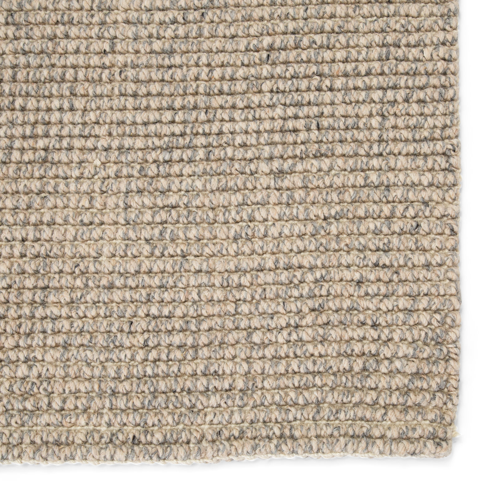 Rolando Gray Hand-Woven Jute Wool Rug, Rectangle 2' x 3'