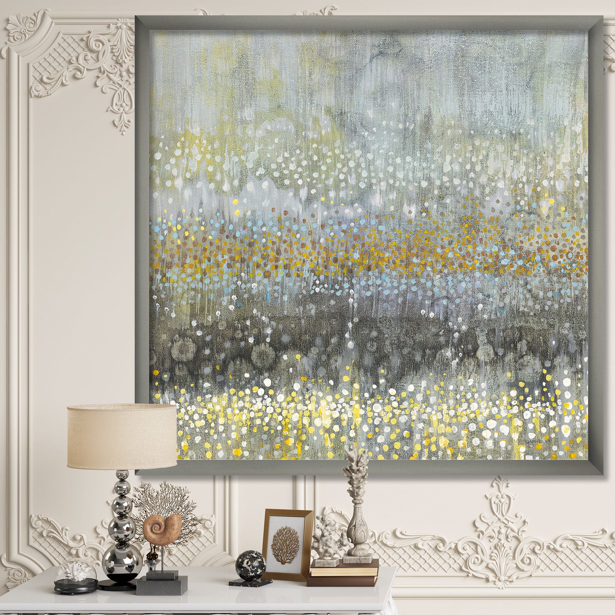 East Urban Home Glam Rain Abstract III - Picture Frame Print & Reviews ...