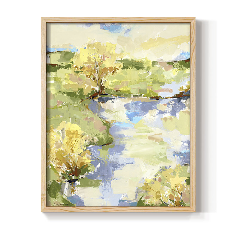 Airy I, reproduction encadrée - bois massif, Naturel, 11" H x 9" W