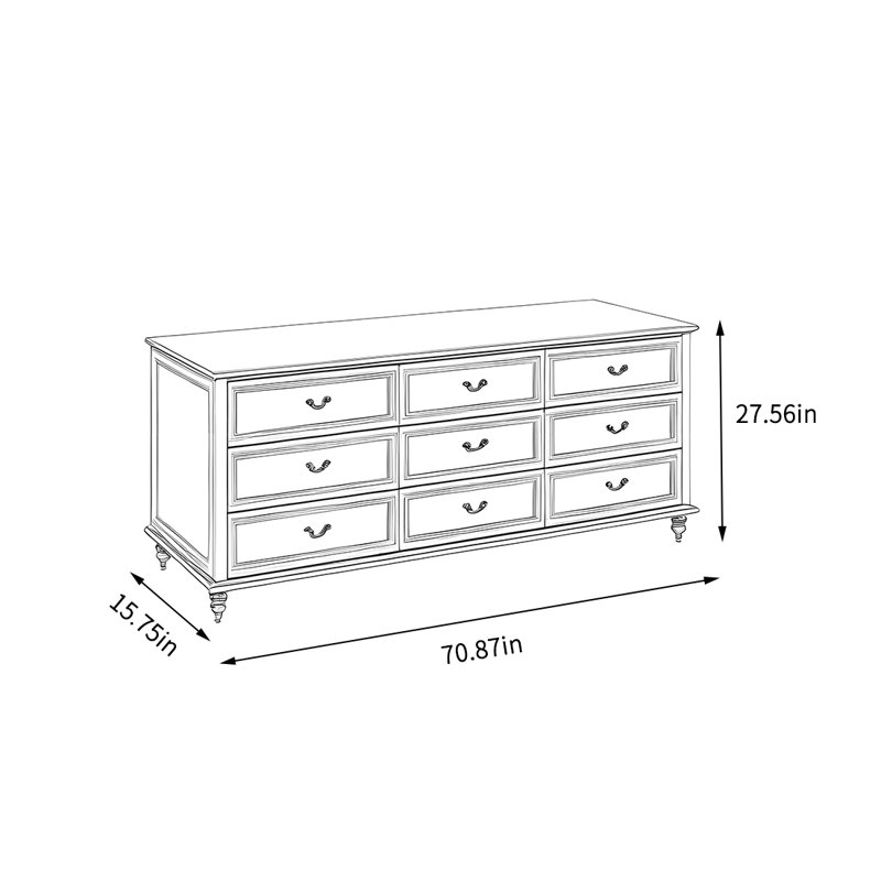 Armoire de rangement à grande capacité, H 27,56 po x l 70,87 po x P 15,75 po