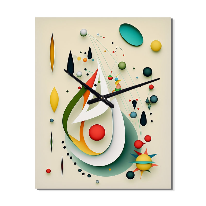 Horloge murale géométrique moderne, H 32 po x l 24 po x P 1 po
