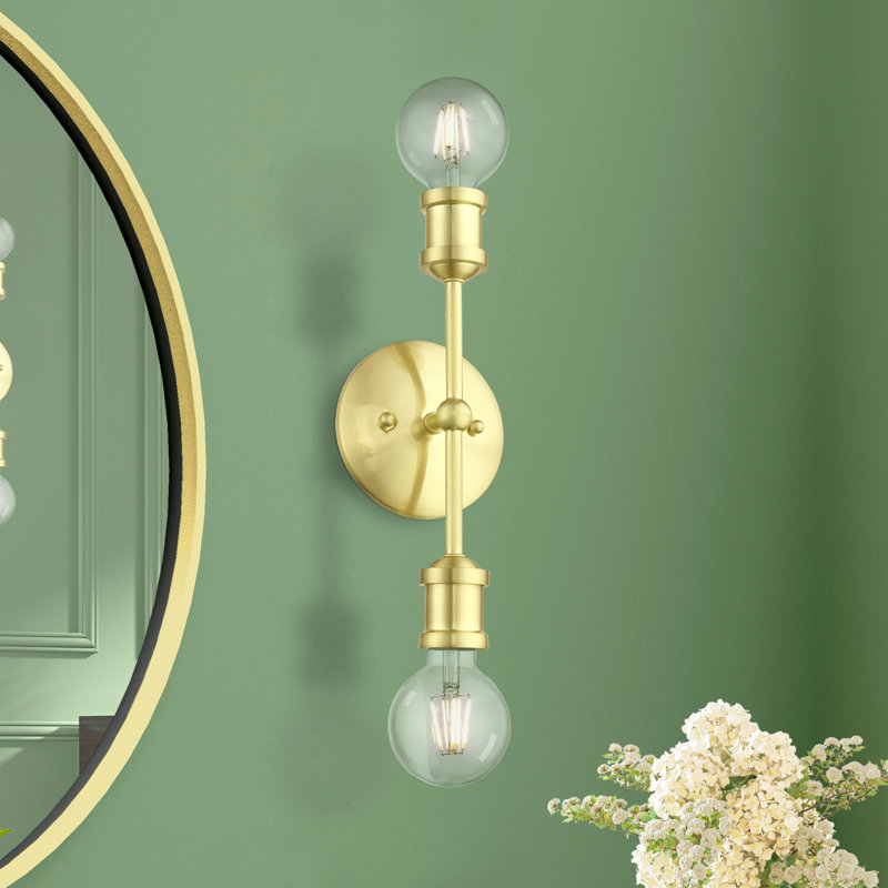Grogan 2 - Light Dimmable Vanity Light, Satin Brass