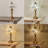 19.69-inch Large Vintage Glass Table Lamp with Antique Bronze Base -896480740