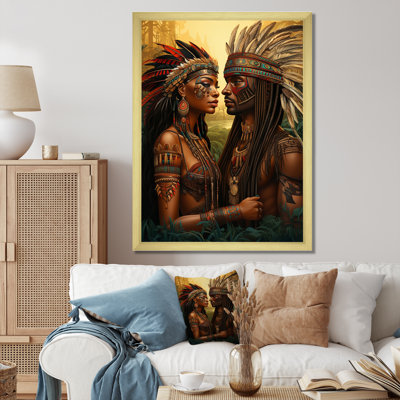 «Native Couple Celebrating Divine Love» sur toile