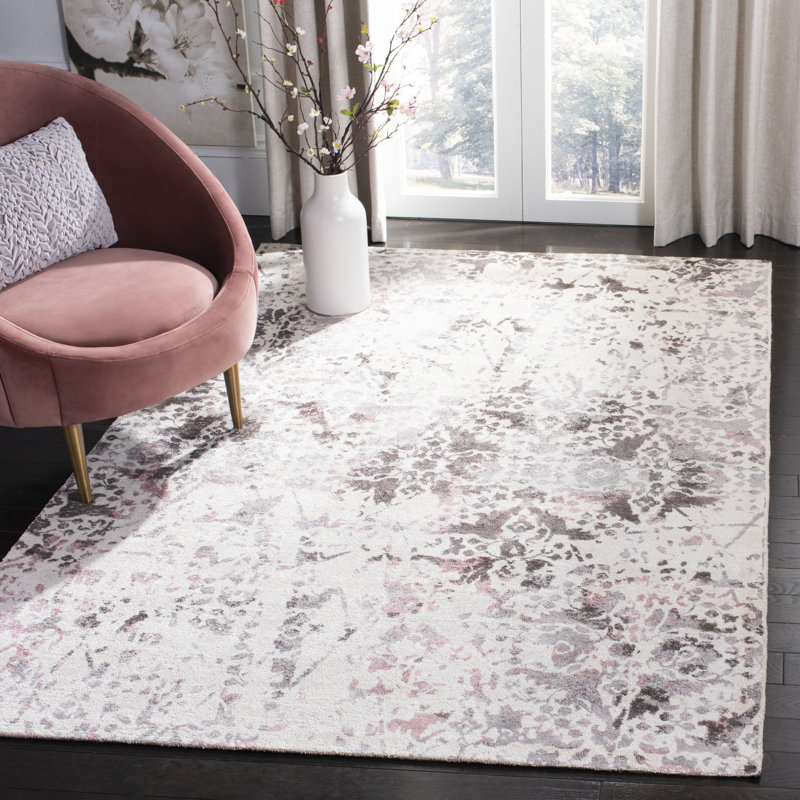 Stahlman Hand Tufted Viscose Geometric Rug, Rectangle 8' x 10'