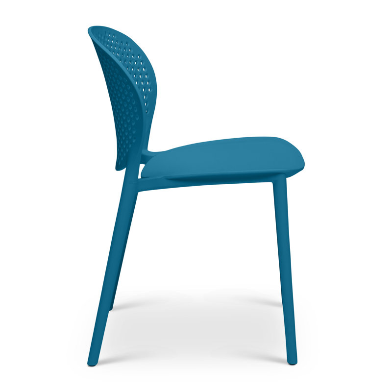 Bailey Stacking Patio Dining Chair, Navy Green