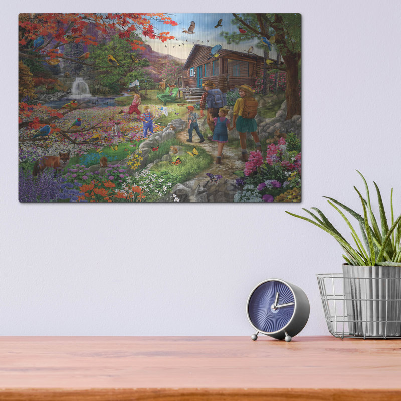 «Wildflower Mountain» par Bigelow, illustrations en métal, H 12 po x l 16 po
