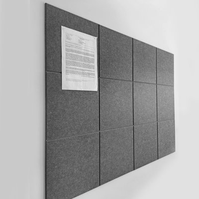 Planche de liège alternative 35 po x 24 po | Carreaux muraux en feutre (paquet de 12) | Babillard en feutre esthétique pour le bureau, la maison et la salle de classe | Protecteur mural pour tableau de fléchettes Large Large