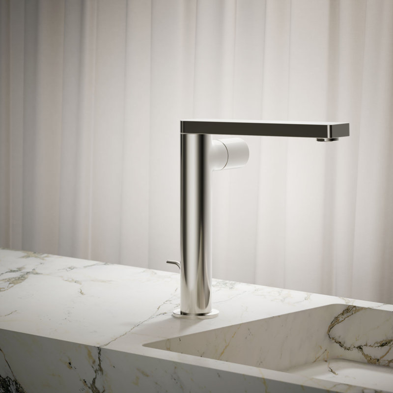 Single-Handle Bathroom Faucet with Drain Assembly, Vibrant Polished Nickel