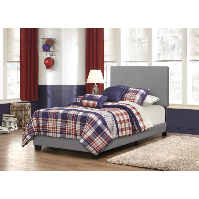 Grey Twin Panel Bed, Gray
