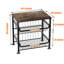 Support de rangement de cuisine durable avec plateau en bois et paniers empilables, organisateur polyvalent-98648532