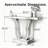 43 Inch Mirrored Console Table