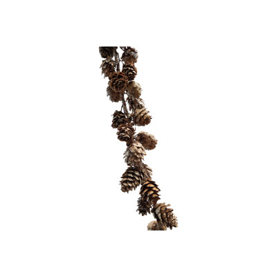 Pinecone Garland With Glitter And Jute Cord