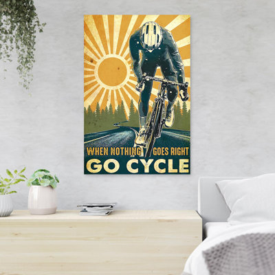 «Cycling Athlètes - When Structure Goes Right Go Cycle», reproduction d'art graphique sur toile tendue