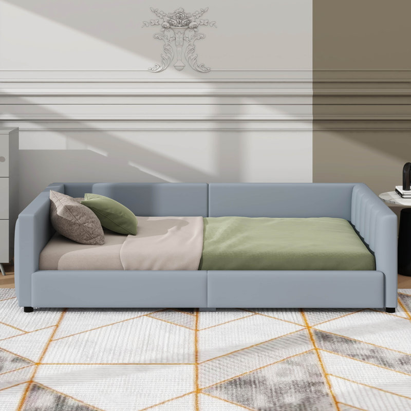 Lit plateforme grand et simple TG, Gris