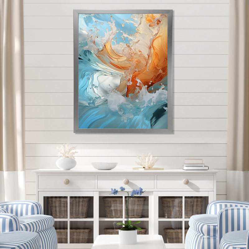 Jaeleah Beach, Oceanic Rhythms, impression sur toile, Cadre photo argenté, H 32 po x l 24 po x P 1 po