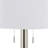 Maibrit 29" Metal Table Lamp in Polished Nickel and White Linen Shade