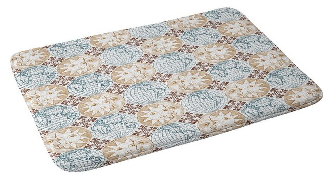 Tapis pour salle de bain soleil terre