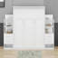 Lit escamotable avec tiroirs de rangement, lumières DEL et tablettes de bibliothèque, armoire murale escamotable en bois avec DEL-783291663