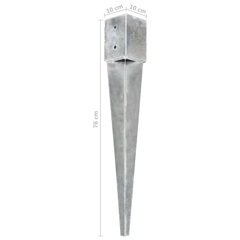 Monmouth Symple Stuff Silver Metal Mounting System, 76cm H x 10cm W x 10cm D