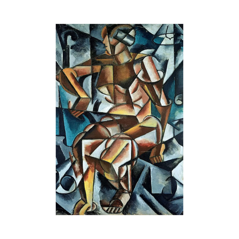 Seated Figure, 1914-15 by Lyubov Popova - Wrapped Canvas Painting