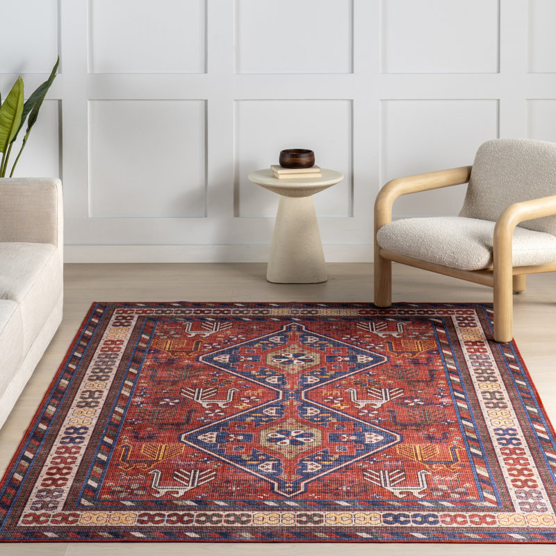 Nantale Medallion Machine Washable Area Rug, Runner 2'6" x 10'