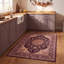 Tapis traditionnel persan à médaillon, motif or, rose, gris et ivoire, lavable à la machine, antidérapant, à poils courts, idéal pour l'intérieur et l'extérieur, adapté aux animaux domestiques, pour salon, chambre, salle à manger, entrée, couloir, bureau.-1319769893