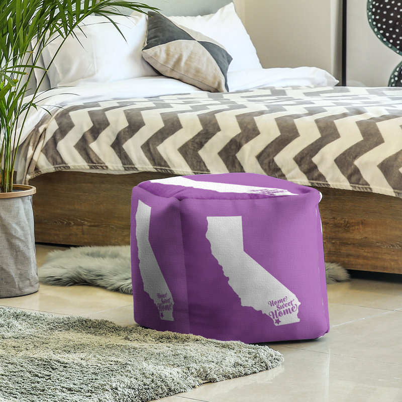 Repose-pieds cube san diego home, Violet