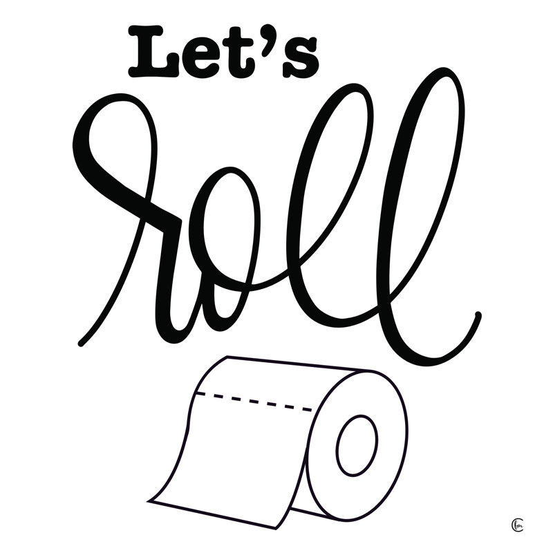 «Let's Roll» par Fearful Made Creations - impression, L 12 po x H 12 po, Non, Toile tendue