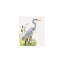 Toile tendue 24 "X32" oiseaux blancs et quenouilles, blanc