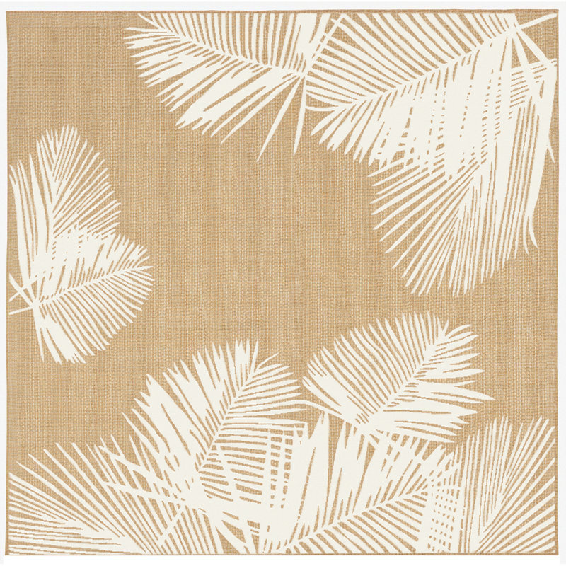 Tapis intérieur / extérieur sable Saldanha, Carré 7 pi 10 po