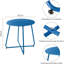 Petite table d'appoint ronde pour l'extérieur avec pieds réglables 18 po Table d'appoint moderne pour paon de patio