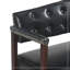Banc avec dossier capitonné et garniture cloutée-1898850311