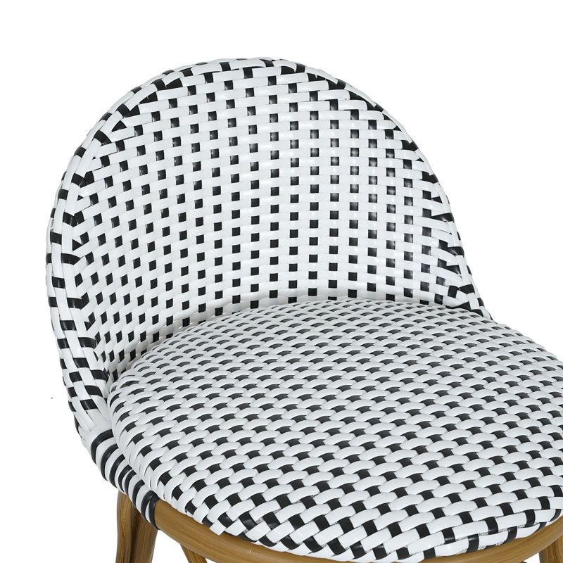 Branson Outdoor Woven Wicker Bar Stools