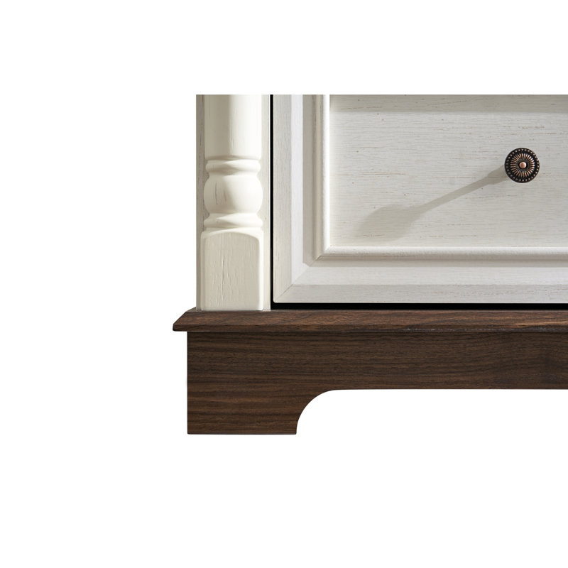 Commode et commode à 8 tiroirs spacieuses, MDF noyer, charme rustique pour un usage domestique