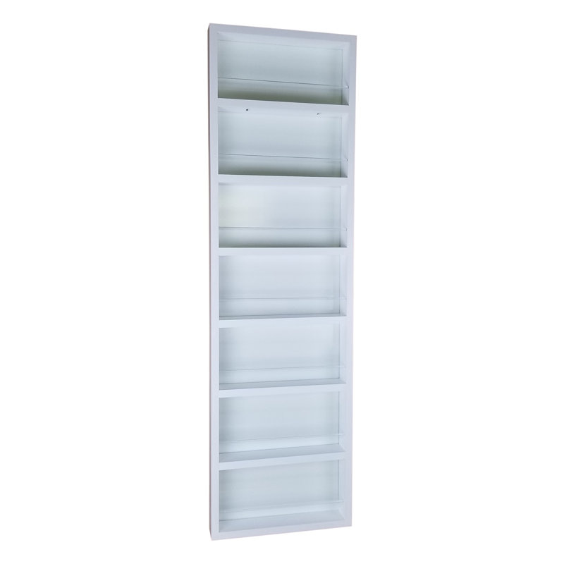 Ensemble de pots et support à épices Celebrity on the Wall, H 48 po x l 14 po x P 3,5 po, Émail blanc