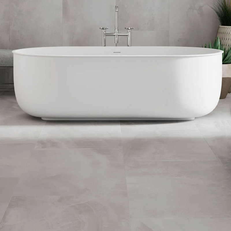 Carrelage de sol et de mur en porcelaine polie Sillion Venataro 24x48, Karst, Aspect de béton
