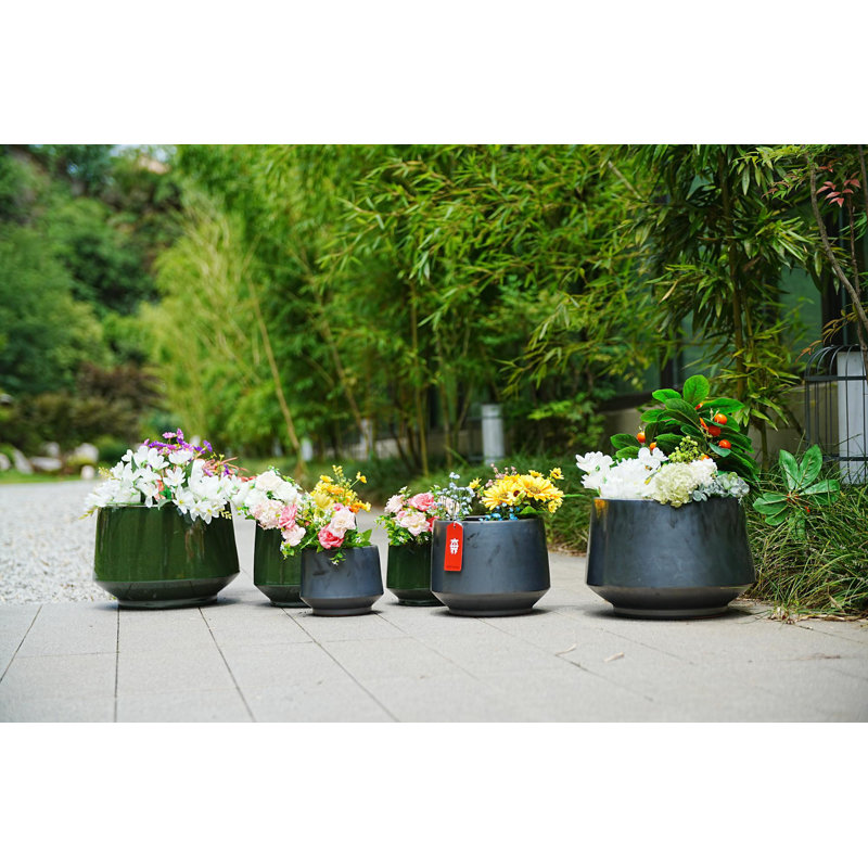 High-quality ceramic flower pots, Antique Grey