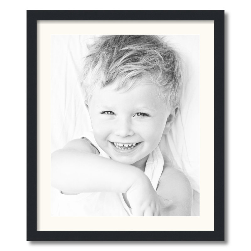 Matte Picture Frame with Mat, White