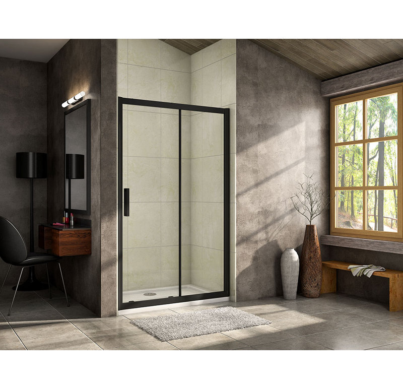 Amilliah 1100mm W x 1950mm H Framed Shower Enclosure with Clear Glass