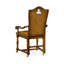 Country Farmhouse Leather Arm Chair