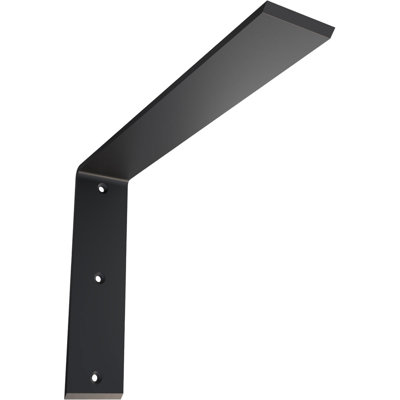 2 1/2"W x 14"D x 10"H Countertop Support Steel Heavy Duty Bracket, Powder Coated Black