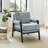 Mid-Century Modern Chenille Upholstered Accent Armchair-2070739013