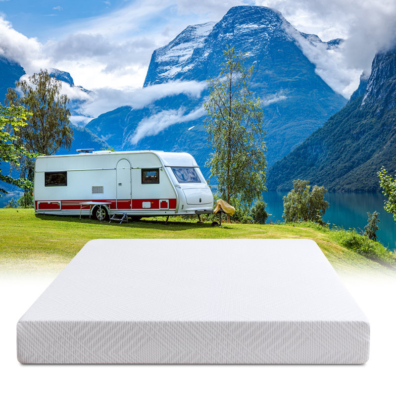 Alwyn Home Ozawkie Short Queen Medium Gel Memory Foam RV Mattress, 8"